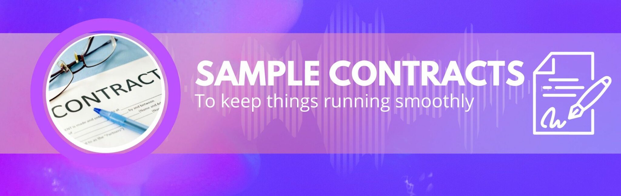 To turn the page of a multi-page sample contract, hover your mouse over ...